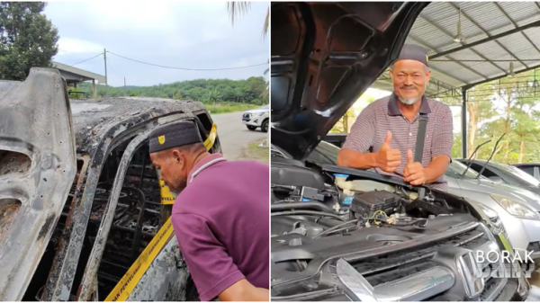 Kereta Hasil Berniaga Musnah Terbakar