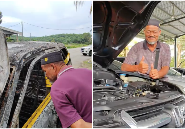 Kereta Hasil Berniaga Musnah Terbakar