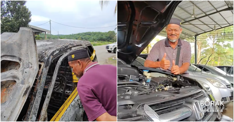 Kereta Hasil Berniaga Musnah Terbakar