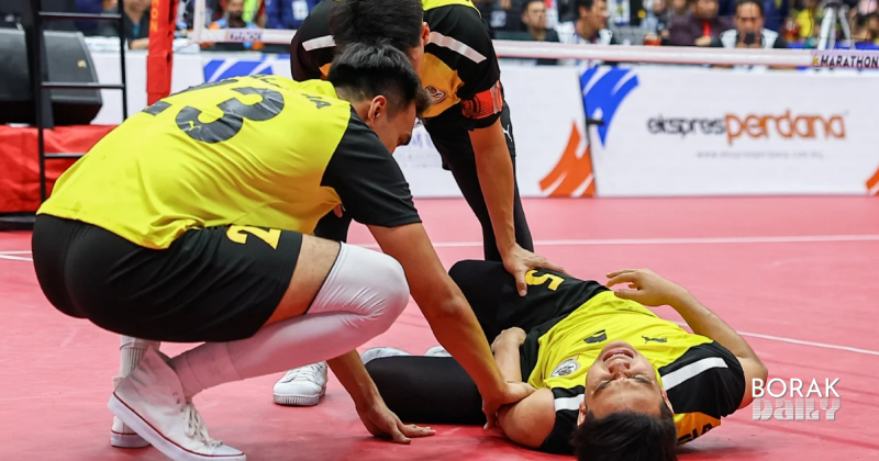 Perejam utama sepak takraw retak tulang siku