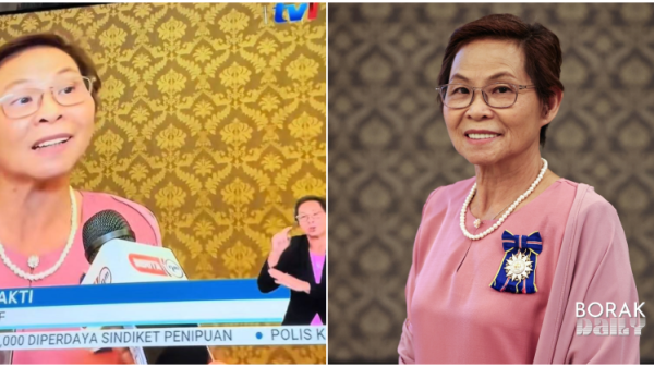 Jurubahasa terjemah berita sendiri