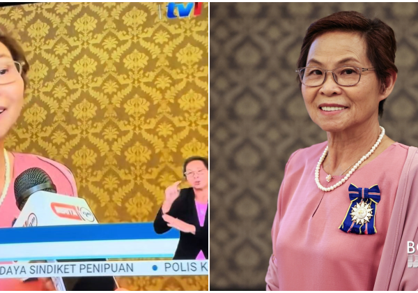 Jurubahasa terjemah berita sendiri