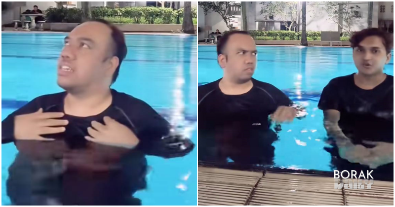 Lelaki mandi kolam ditegur wanita