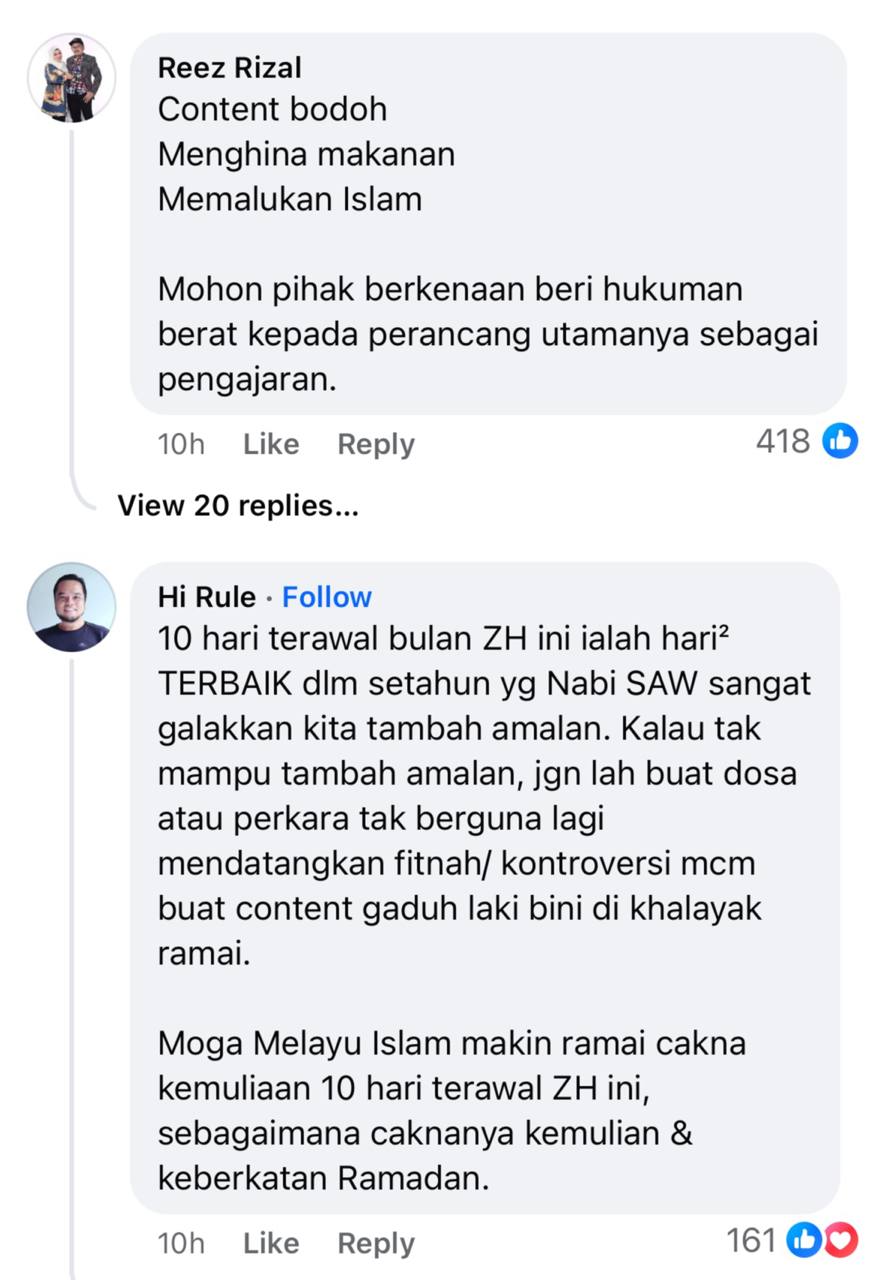 Suami isteri gaduh di pasar raya hanya konten