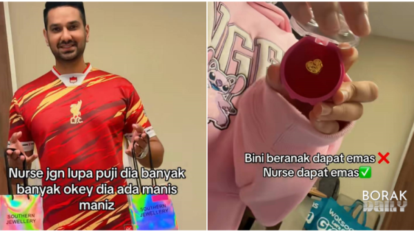 Suami beri loket emas
