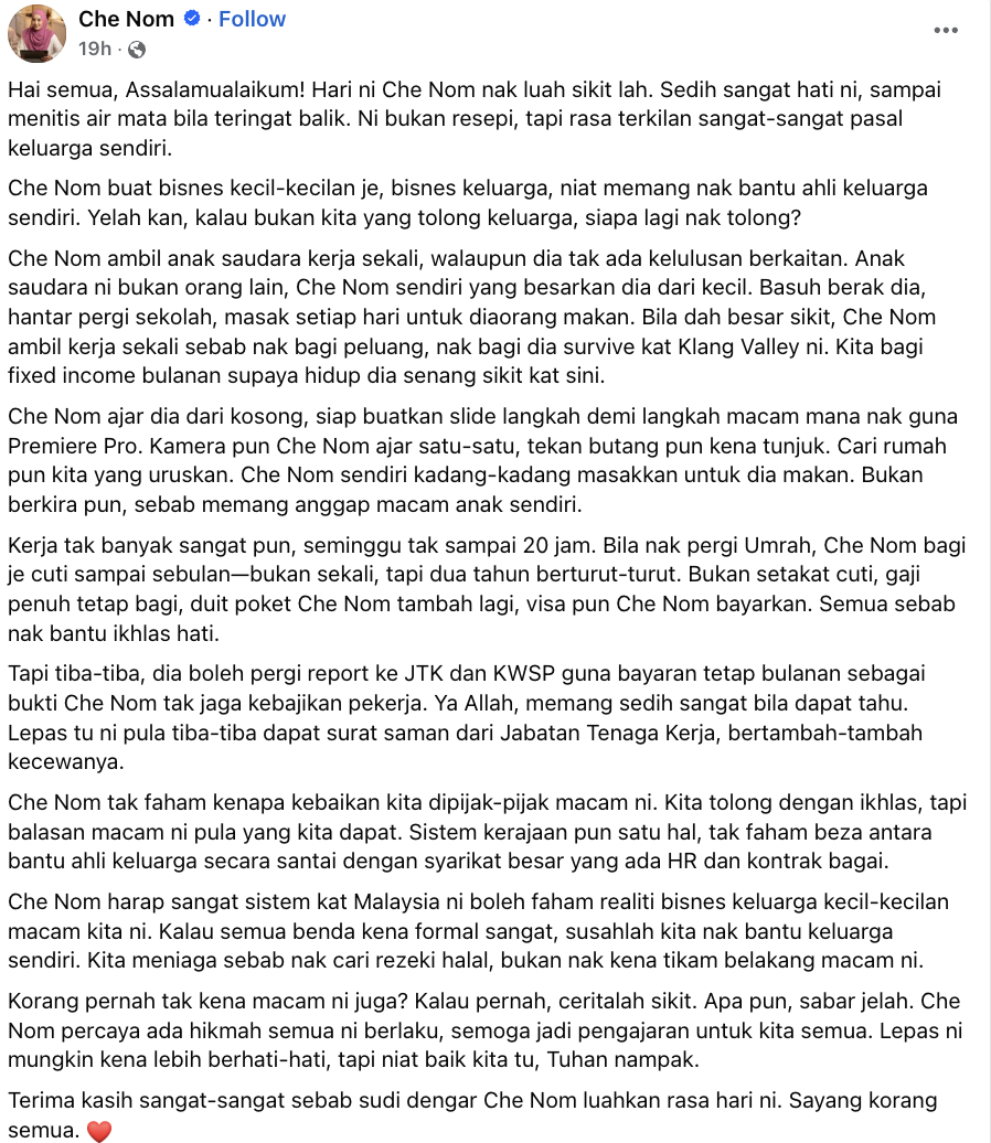 Che Nom Luah Sedih