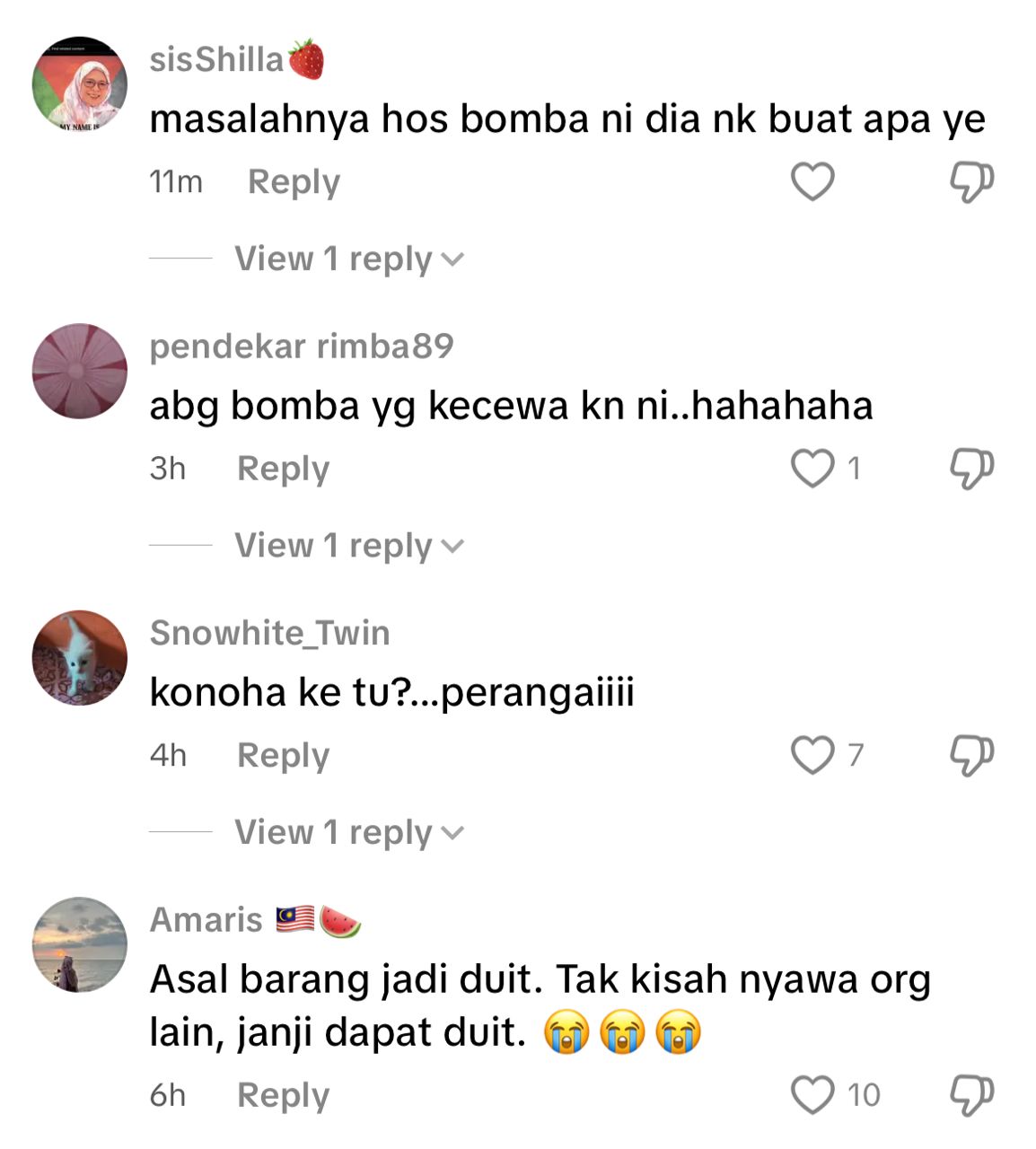 Wanita potong hos bomba