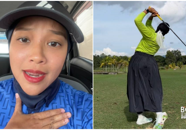 Tak boleh main golf kerana skirt panjang