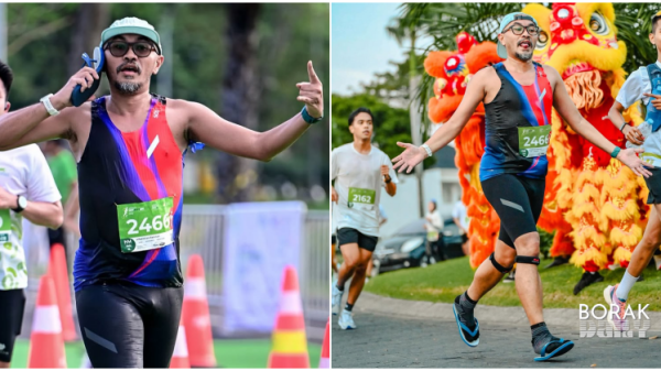 Tamatkan larian dengan selipar Jepun