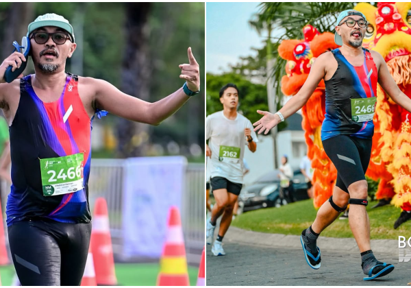 Tamatkan larian dengan selipar Jepun
