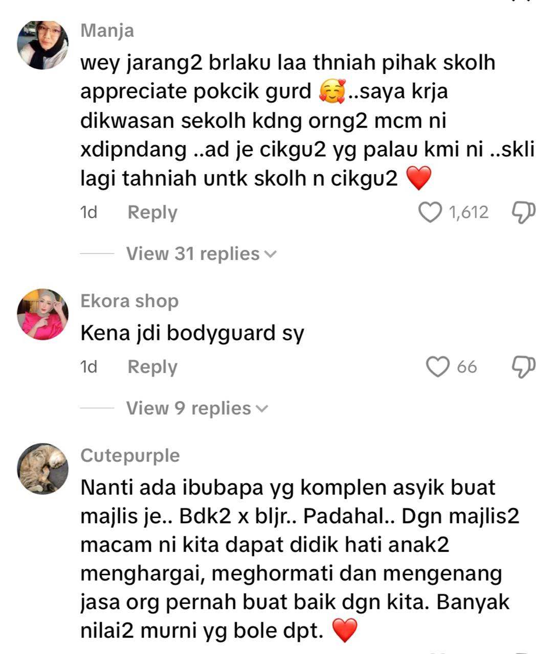 Sambut hari perpisahan pengawal keselamatan