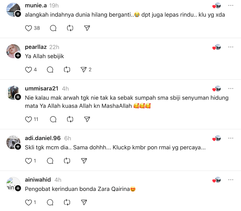 mirip arwah Zara Qairina