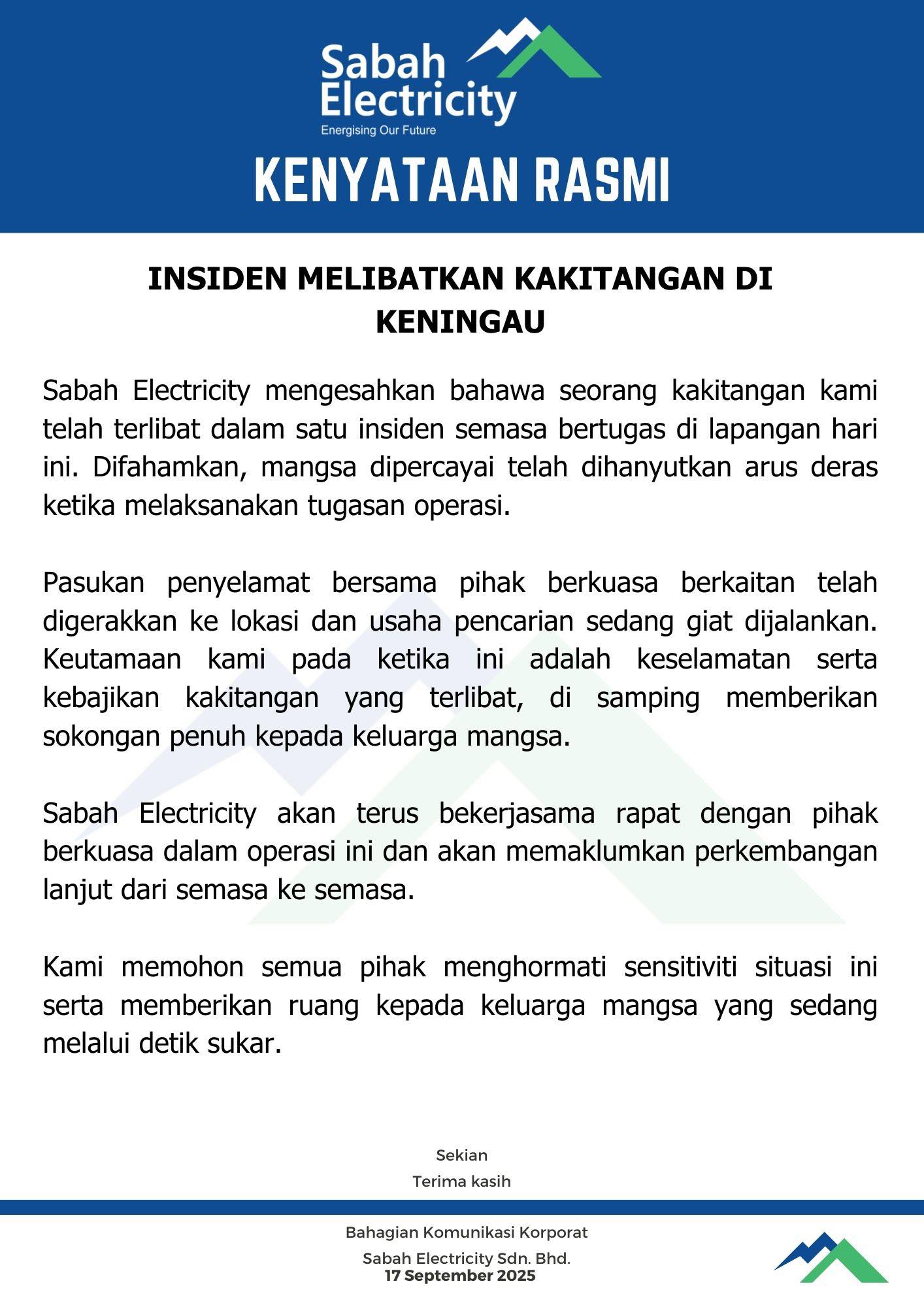 Petugas Sabah Electricity