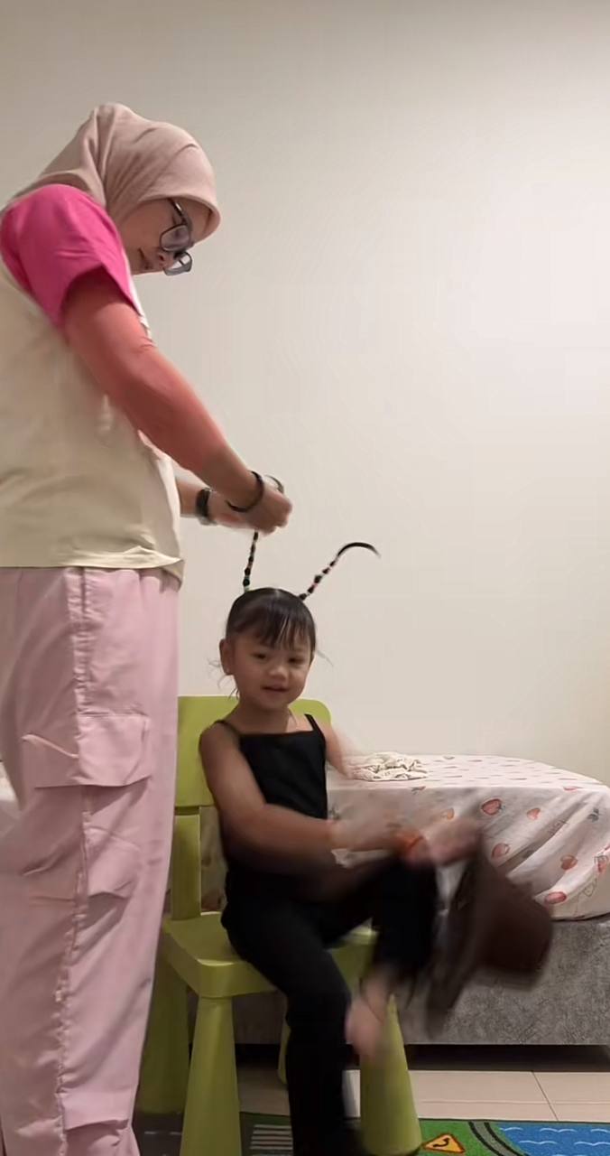 ibu Dandan rambut jadi momen akhir