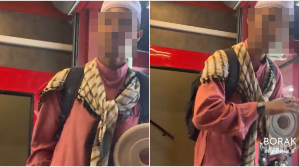 Wanita Dedah Dimarahi Peminta Derma