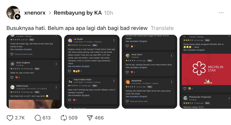 reviu teruk