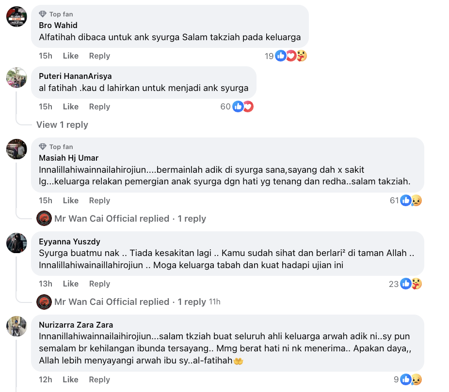 Asyraf Rayyan meninggal dunia