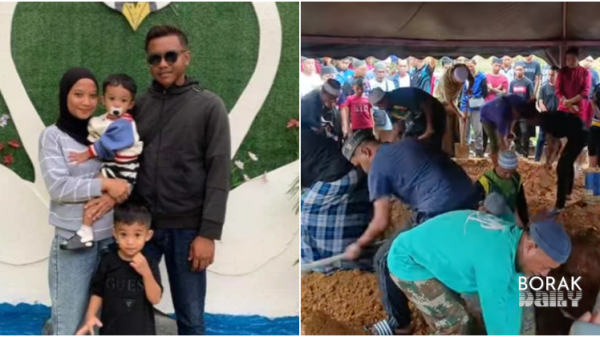Jenazah Suami & Dua Anak Selamat Dikebumikan