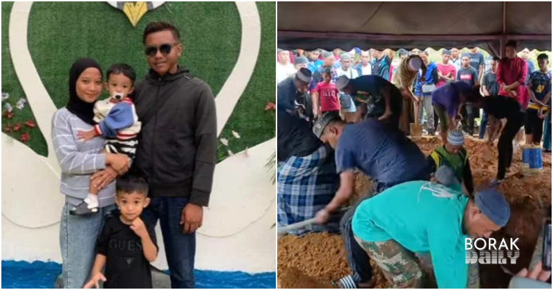 Jenazah Suami & Dua Anak Selamat Dikebumikan